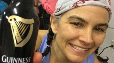 New world record run on the treadmill woman