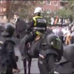 Madrid fans clash before the Champions League match