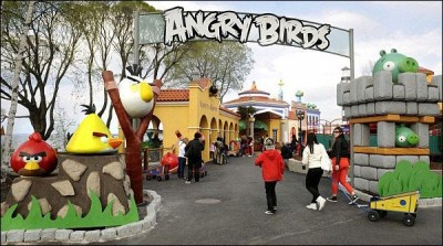 Angry Birds theme park in the center of the track in Finland