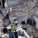 Lahore recovered from the rubble of collapsed buildings 4 grenades and bullets