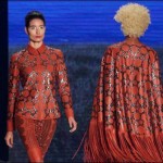 Sao Paulo Fashion Week in Brazil over the city