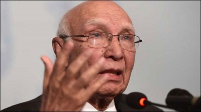 For negotiation with India Kashmir should must be the part of agenda:Sartaj Aziz