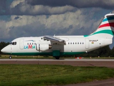 aircraft carrying Brazilian soccers carrier in Colombia 