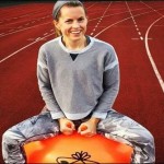 British women ride on ball