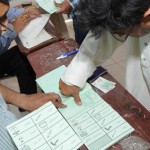 Polling for the by-election in the constituency of the National Assembly NA-258 in Karachi
