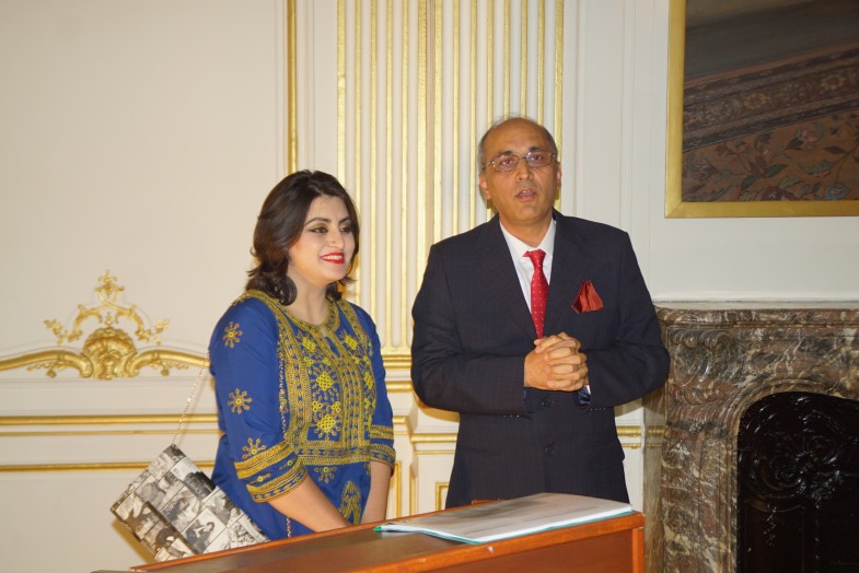 Embassy of Pakistan in Paris, France hosted a reception to honor Ms. Gulalai Ismail recipient of Chirac Prize for Conflict Prevention in Paris Today 25.11.2016