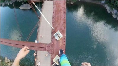 American teenager jump 105 feet high bridge
