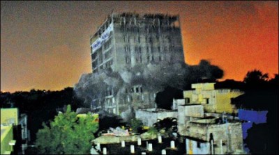 11-storey building reduced to rubble in seconds Chennai