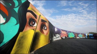 Thai charming four-meter-long wall in Thailand