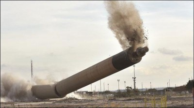 Britain's second tallest chimney explosion flattened