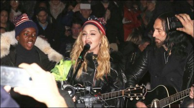 Madonna also came out in support of Hillary
