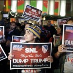 US protesters march toward Trump Tower