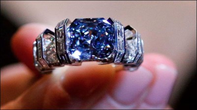 `For the rare 'Sky Blue Diamond Exhibition in Geneva