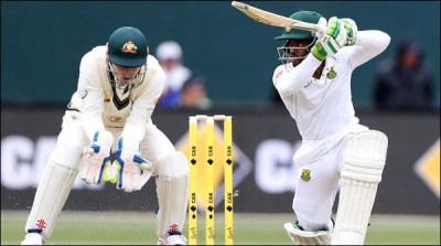 the rainfall in second day of test match between australia and south africa