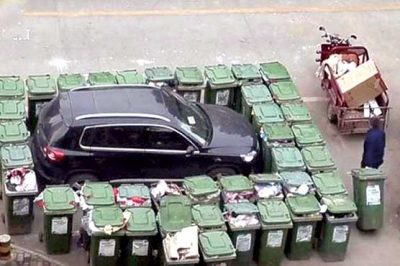 Garbage picker strange punishment to car park to the wrong place