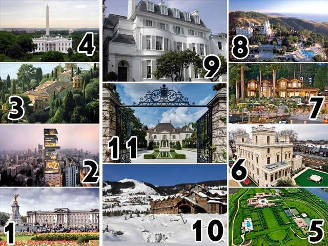 The 11 most expensive homes and their residents