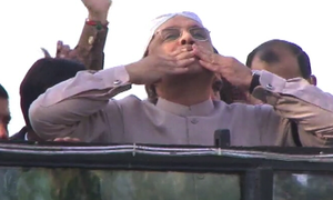 The country is safe from military and public efforts, Zardari