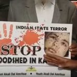 During the Heart of Asia Conference in Amritsar Sikhs protest against india