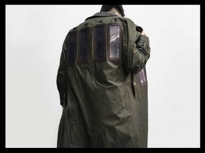 Coat charging up small devices including mobile phones