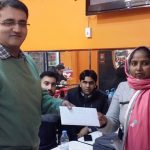 Christina, President message of peace meet to Barcelona Taxi Association President Chaudhry Imran