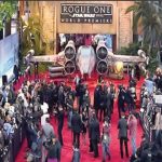 The premiere of Film 'Rogue ones a Star Wars story ' in London