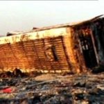 Trailer collided with a passenger bus in Balochistan area nokandy, 7 killed