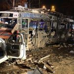The blast injured, killed 13 militants near a military bus in Turkey
