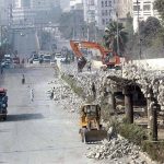 The demolition of the passive part of Baloch Colony in Karachi