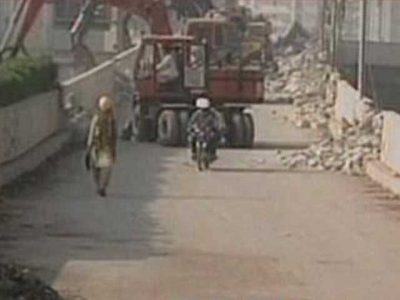 The demolition of the passive part of Baloch Colony in Karachi