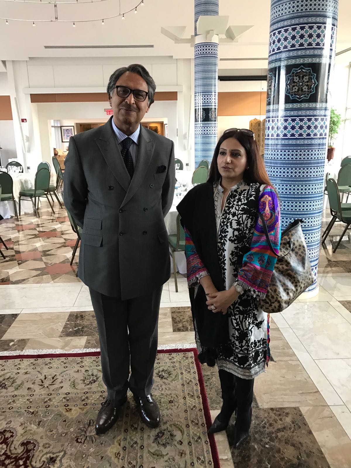 لبنی چوہدری کی امریکہ میں پاکستانی سفیر سے ملاقات۔