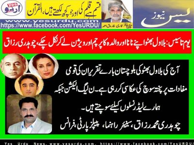 CHAUDHRY MUHAMMAD RAZAQ, SENIOR LEADER PPP, FRANCE