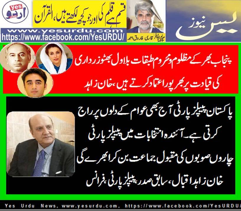 Khan Zahid Iqbal, Ex. President, PPP, France