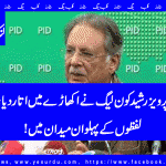 Pervez Rasheed came in to limelight for representing N league and party