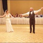 bride's Dance on her wedding with the father