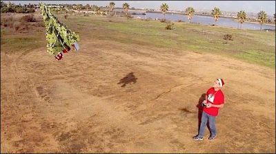 American man who made flying Christmas tree