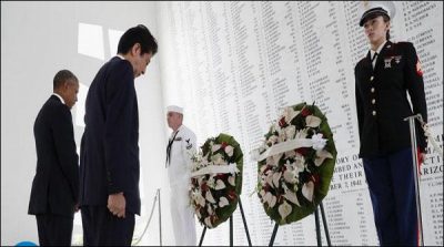 President Obama and Japanese Prime Minister's visit to Pearl Harbor