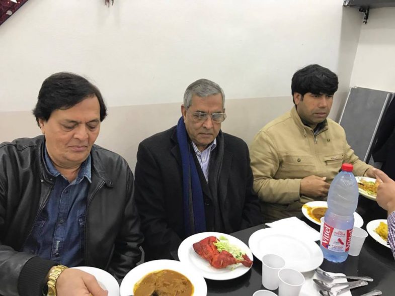 Mian Hanif, Chief Organizer PML N, France with Ali Raza, Producer and Director of ARY News