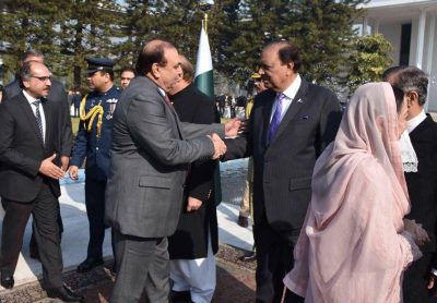 EX-PRESIDENT PML N, FRANCE, JAVED AKHTAR BUTT, MEETING PRESIDENT OF PAKISTAN MAMNOON HUSSAIN