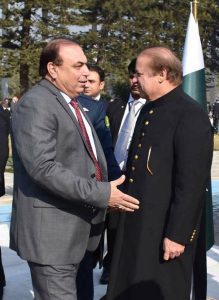 EX-PRESIDENT PML N, FRANCE, JAVED AKHTAR BUTT, MEETING PRIME MINISTER OF PAKISTAN MIAN MUHAMMAD NAWAZ SHARIEF