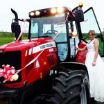 Irish bride's dream come true was to travel on a tractor