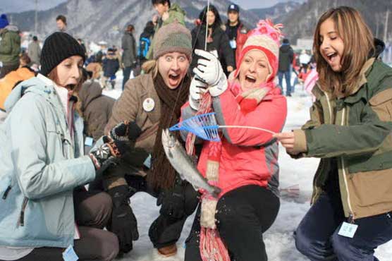 Ice Festival was set up in South Korea