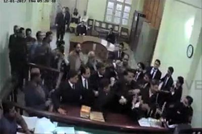 Lahore lawyers made the battlefield to court, rain punches while one another