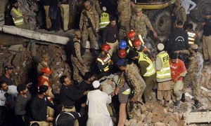 At least two dead as under-construction building collapses in Multan