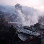 Dozens of houses were burned with fire in Chile