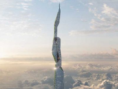 Five kilometers high building will also clean the air