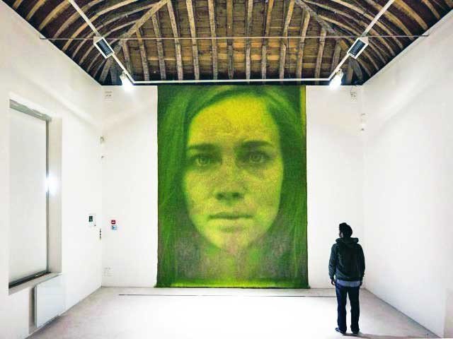 Masterpiece artwork made from grass
