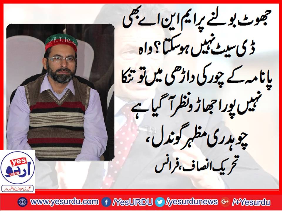 Ch. Mazhar Gondal, PTI, France