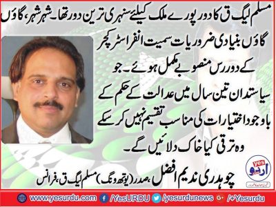 Ch. Nadeem Afzal, Senior Leader, PMLQ, France