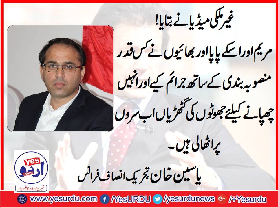 Yaseen Khan, Senior Leader, PTI, France