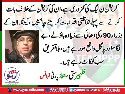 Zaheer Satti, Senior, Leader, PPP, France